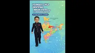 Youngest Child Identifying Indian States and its Neighboring Countries