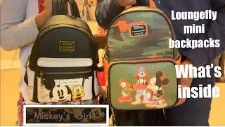 DISNEY LOUNGEFLY MINI BACKPACKS PARK BAG| WHAT'S INSIDE!!!
