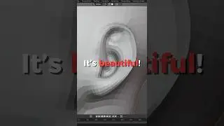 Clean ear topology in one minute in Blender #shorts