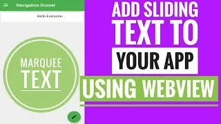 Add Sliding Text /marquee text to your App using Webview | Sketchware Tutorials
