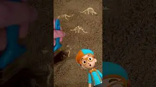 Finding DINOSAUR FOSSILS with Blippi! 🦕 🦖 #games #gameshorts #mystery #surprise #toysforkids
