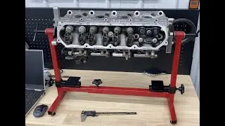 Cylinder Head Stand Rotating #Valvesprings #Compressor #portingpolish