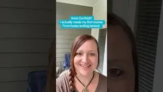 So excited! Made my first money from home writing letters!!