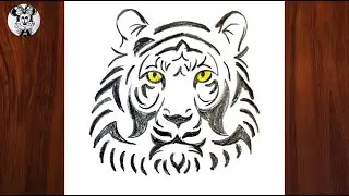 How to Draw a Tiger Face 🐯 Step by Step | Easy Drawing | Tiger Drawing most simple ever