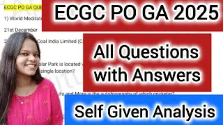 ECGC PO Geneal Awareness QUESTIONS I #aptitudecorner #ecgcpoexam #ecgc