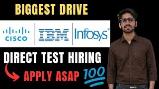 Infosys , IBM Mass Announcement For 2026, 2025 | Cisco Hiring For 2027 | Direct Test Hiring