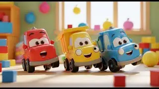 Three Little Toy Trucks Roll Roll Roll | Nursery Rhymes for Kids & Baby Songs