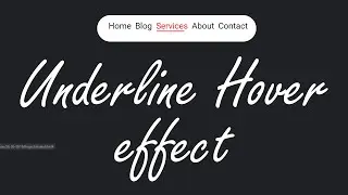 Underline hover Navigation Bar using HTML and CSS only || WEB CODIAN