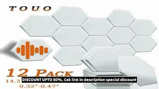 TOUO High Density Acoustic Panel 12pcs Soundproofing Panels Studio Acoustic Treatment Wall