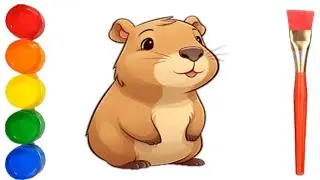 Cute Capybara Drawing 🐹 | Easy Step by Step Art sl drawing 