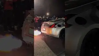 Shooting flames😱 #loudexhaust #flames #370z #nissan #exhaustsound #shortvideo #fypシ