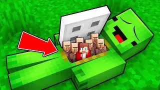 JJ Built a Secret Tiny Base inside Mikey in Minecraft (Maizen)