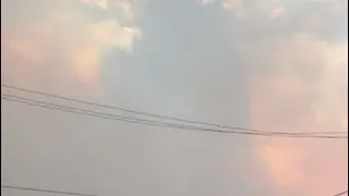 Line fire in Highland, California brushfire big smoke