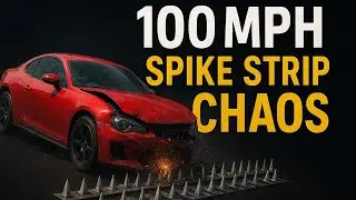 100MPH Car VS Spike Strips💥 Ultimate BeamNG Crash Test!