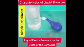 Liquid Exerts Pressure on the Sides of the Container ǁ  Simple Experiment ǁ Hemjo Creations