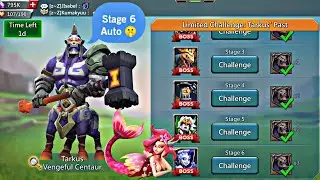 Lords Mobile Limited Challenge Vengeful Centaur - Tarkus Past stage 6 Auto