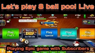 8 ball pool Live Ep 117 | New Event 100M Table I Playing with subscribers  @XJgaming8bp