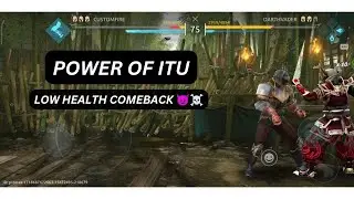 SHADOW FIGHT 4 ITU LOW HEALTH OP COMEBACK 😈😈(My YouTube channel first video)