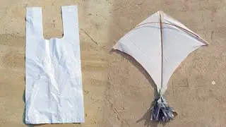 Rocket pari cartoon making with plastic bag and broomsticks stick at home 