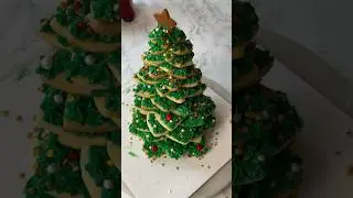 Christmas tree sugar cookies #yummy #recipe #baking #christmas #dessert #christmastree