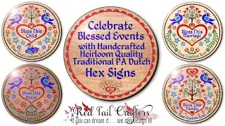 PA Dutch Hex Signs Celebrate Blessed Events w/ Hand-Crafted Personalized Signs
