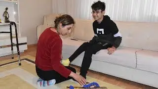 Serebral palsi hastası Çetin Yıldız yürümek için destek bekliyor