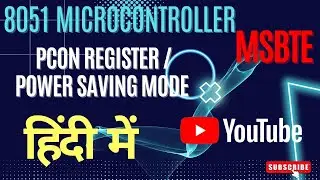 PCON Register / Power Saving Mode || 8051 Microcontroller || MSBTE |#hindi #msbtenew