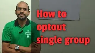 How to opt out single group | cma exam updates