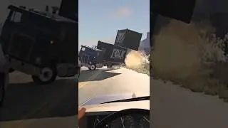 overloaded truck accident 😱😳 / #beamngdrive #shorts