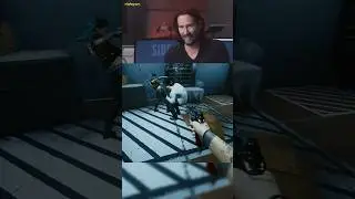 Keanu Reeves in Cyberpunk 2077 / Johnny Silverhand /  #cyberpunk2077 #shorts #memes