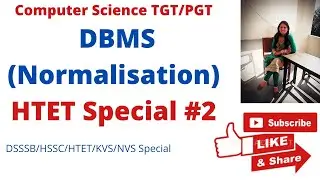 #Normalization in Hindi|Computer Science Teachers Study Material | HTET/KVS/NVS/HSSC/NET