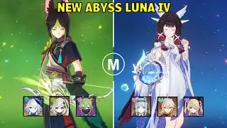 C6 Tighnari Hyperbloom & C2 Columbina Lunar Charged - Spiral Abyss Luna IV Genshin Impact