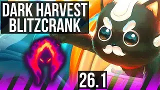BLITZCRANK & Sivir vs XERATH & Caitlyn (SUP) | Dark Harvest, 19K damage | NA Master | 26.1