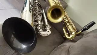 Sax Super Baixo e Sax Barítono juntos, veja a diferença 🎷 (CCB)
