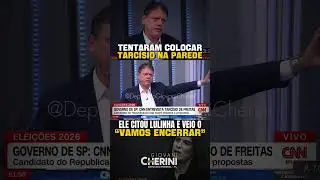 Tarcísio citou Lulinha, o climão veio e, curiosamente, a entrevista acabou logo depois.