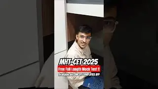 MHT CET 2025 Free Full Length Mock Test | MHTCET Strategy #shorts #mhtcet #mhtcet2025 #cet #cet2025