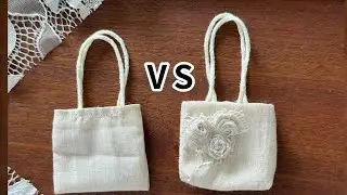 Tutorial on Making BJD Doll Bag, Mini Canvas Bag, Rose Canvas Bag