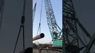 Ten dam lifting by heavy cranes
