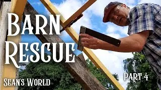 Building A Roof With A Twist | Barn Renovation Project DIY Part 4