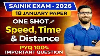 18 January Paper | Speed Time and Distence | sainik school entrance exam class 6 2026