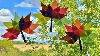 🍂 Jesienne liście z przezroczystego papieru | Jesienne DIY dla dzieci | Dekoracje okienne Origami