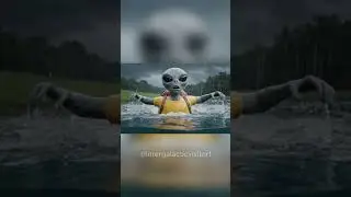 Alien Jumps Into a Pond&hellip; Then Remembers He Can&rsquo;t Swim 🌧️👽💦