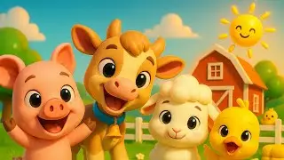 Farm Friends Musical Adventure 🎵🐷 Cheerful Song for Babies by BrightTales