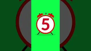 5 Second Timer | Green Screen 4K Video | No Copyright Timer #trending #animation #quiz #chromakey