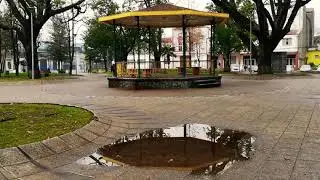 Medio día en Chile, Sirena cuerpo de bomberos Traiguén y Plaza de Armas.