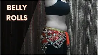 Online belly dance classes - Belly rolls לימוד ריקודי בטן - גלים בבטן - כתוביות בעברית