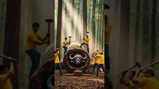 Forest Warriors Free the Trapped Buffalo 🐃🌲 Epic Rescue Scene #animalsrescue #wildliferescue #love