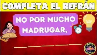 &iquest;QU&Eacute; TANTO SABES DE REFRANES Y CU&Aacute;NTOS CONOCES? | COMPLETA EL REFR&Aacute;N ✅ | Datos Quiz 🧠⁉️