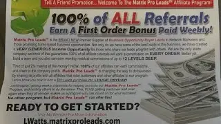 Matrix Pro Leads Affiliate Program