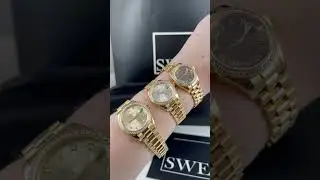 Rolex President Datejust Yellow Gold Diamond Ladies Watches Size Comparison | SwissWatchExpo